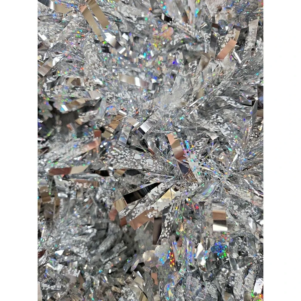 Ashland Shiny Silver Garland Holiday Decoration‎ 12 ft X 3/6ft. X 1 New Lot of 4